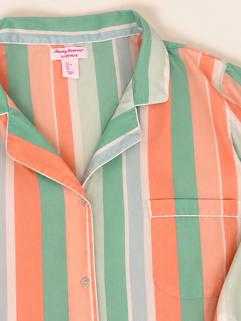 Tommy Bahama Pastel Striped Two-Piece Sleepwear Set - Picture 4 of 8